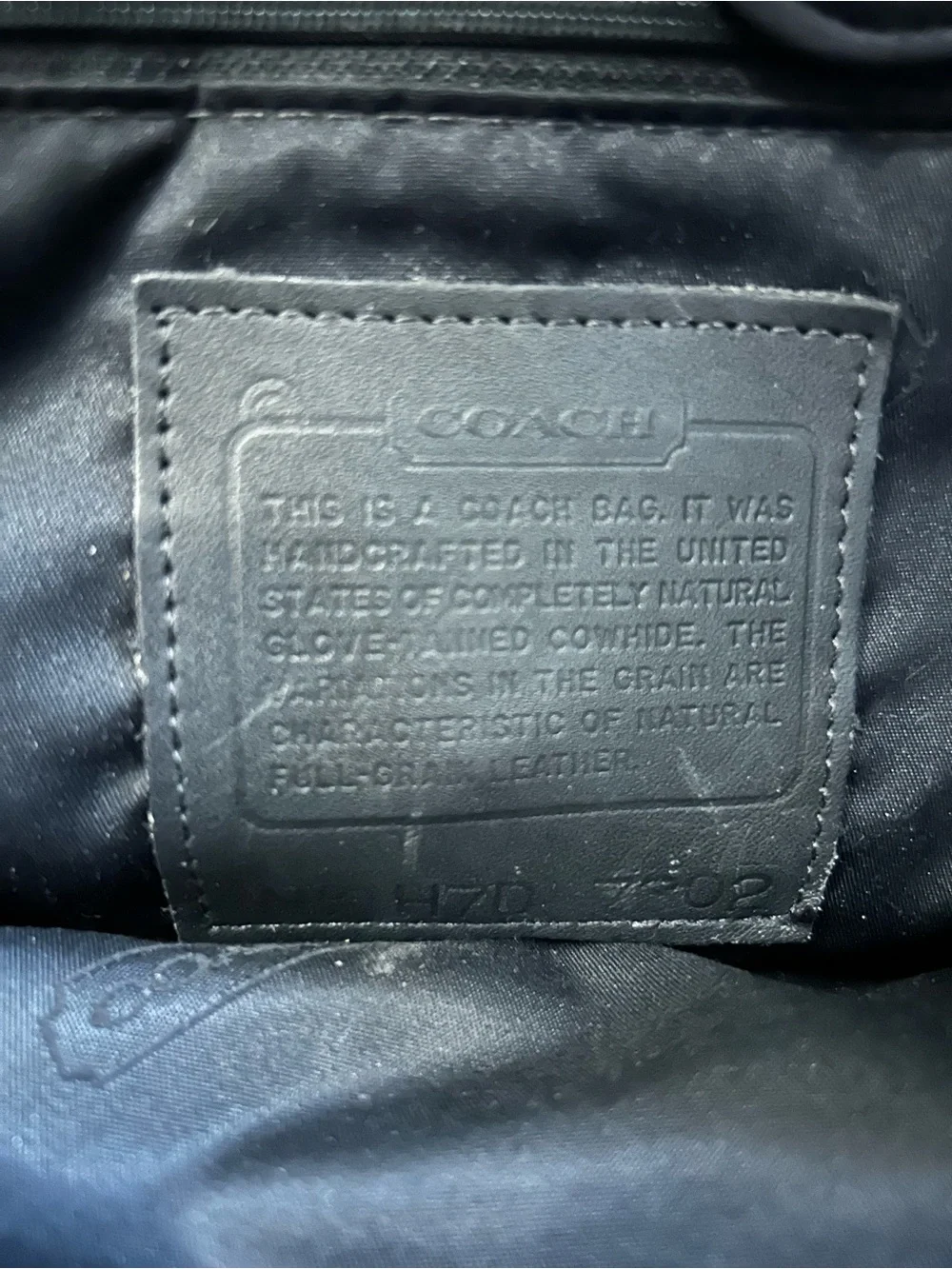 Coach Vintage Black Leather Tote Bag